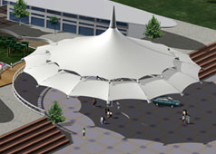  膜結構膜材的安裝步驟