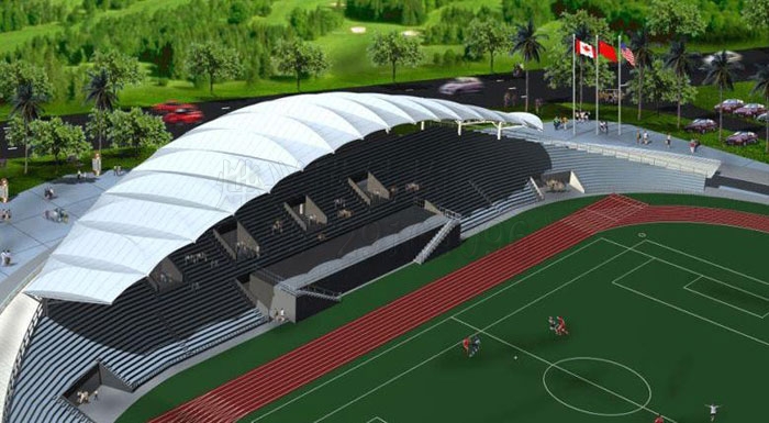 祝賀燁興簽訂深圳羅湖水庫小學(xué)體育場(chǎng)膜結(jié)構(gòu)看臺(tái)