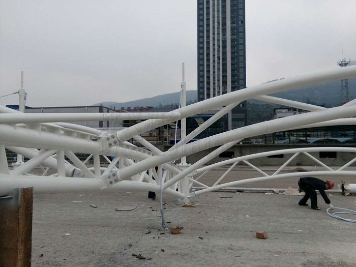 燁興貴州桐梓膜結(jié)構(gòu)看臺項(xiàng)目進(jìn)展說明