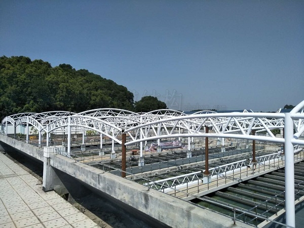 燁興龍華水廠膜結(jié)構(gòu)項(xiàng)目鋼構(gòu)加工進(jìn)入尾聲